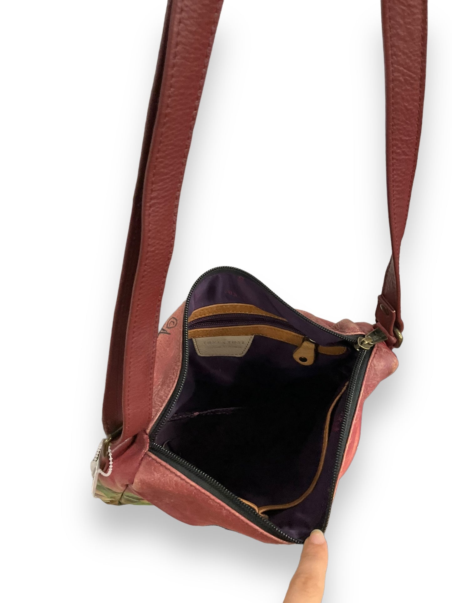 Crossbody Leather Anuschka, Size Medium