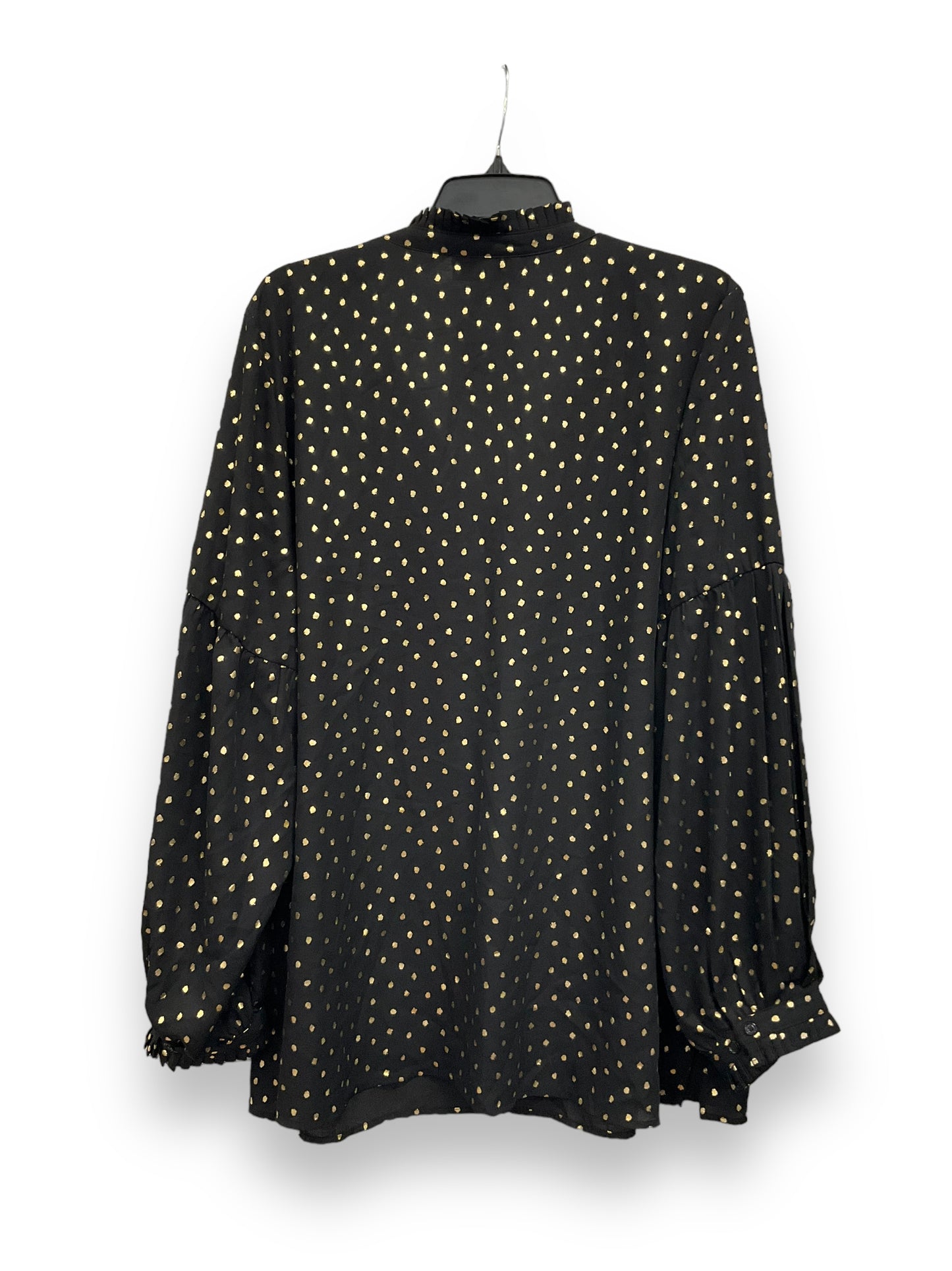 Polkadot Pattern Blouse Long Sleeve Lane Bryant, Size 22