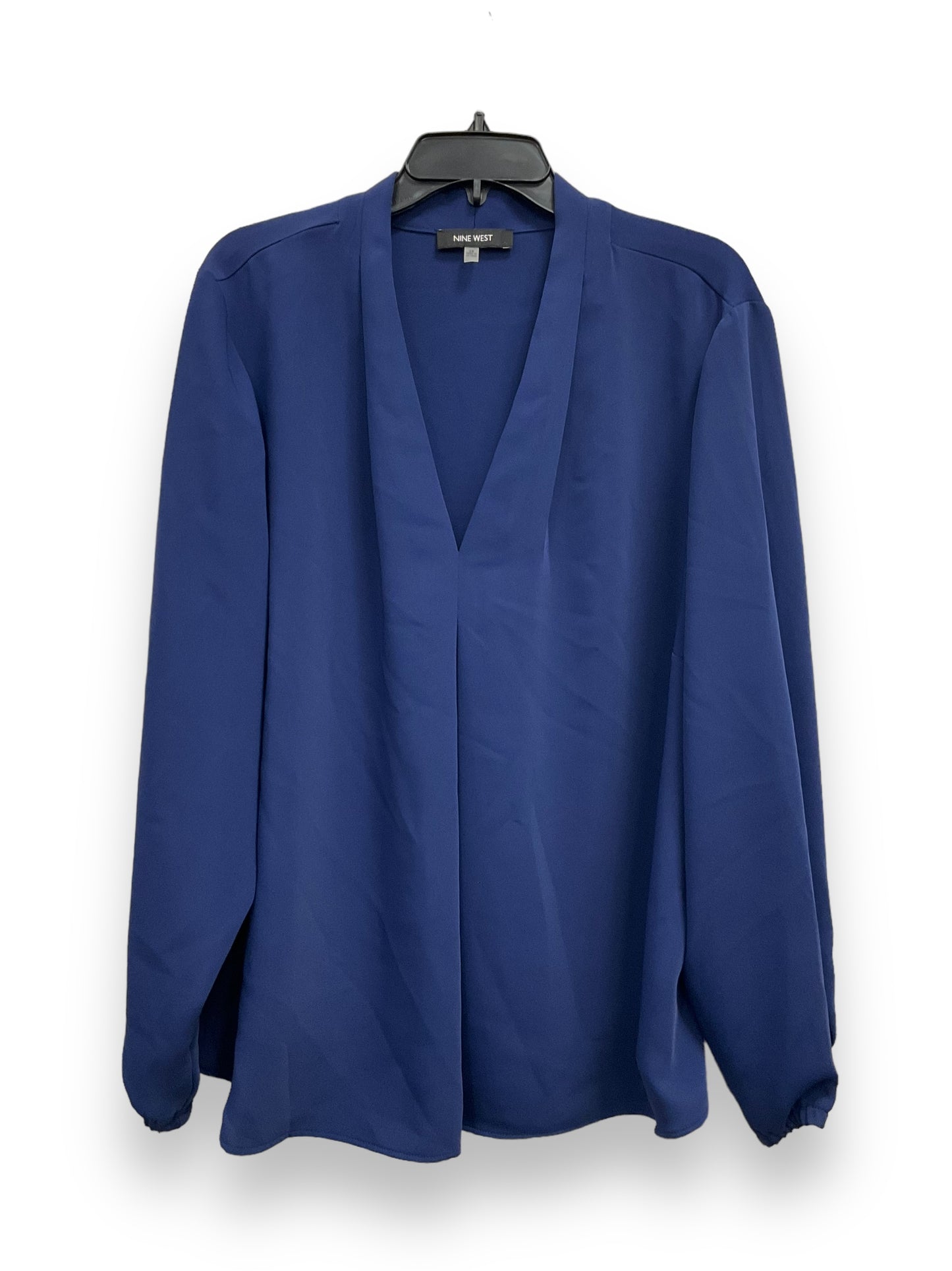 Blue Blouse Long Sleeve Nine West, Size 2x