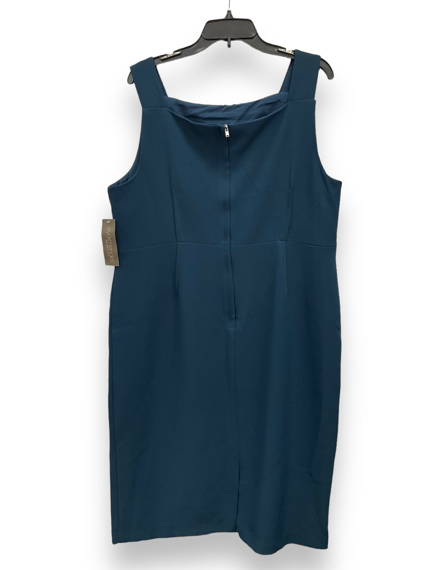 Blue Dress Casual Short Eva Mendes, Size 1x