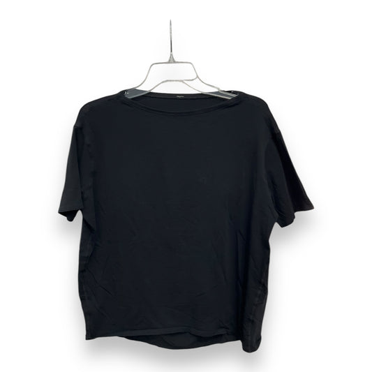 Athletic Top Short Sleeve By Lululemon In Black, Size: 12