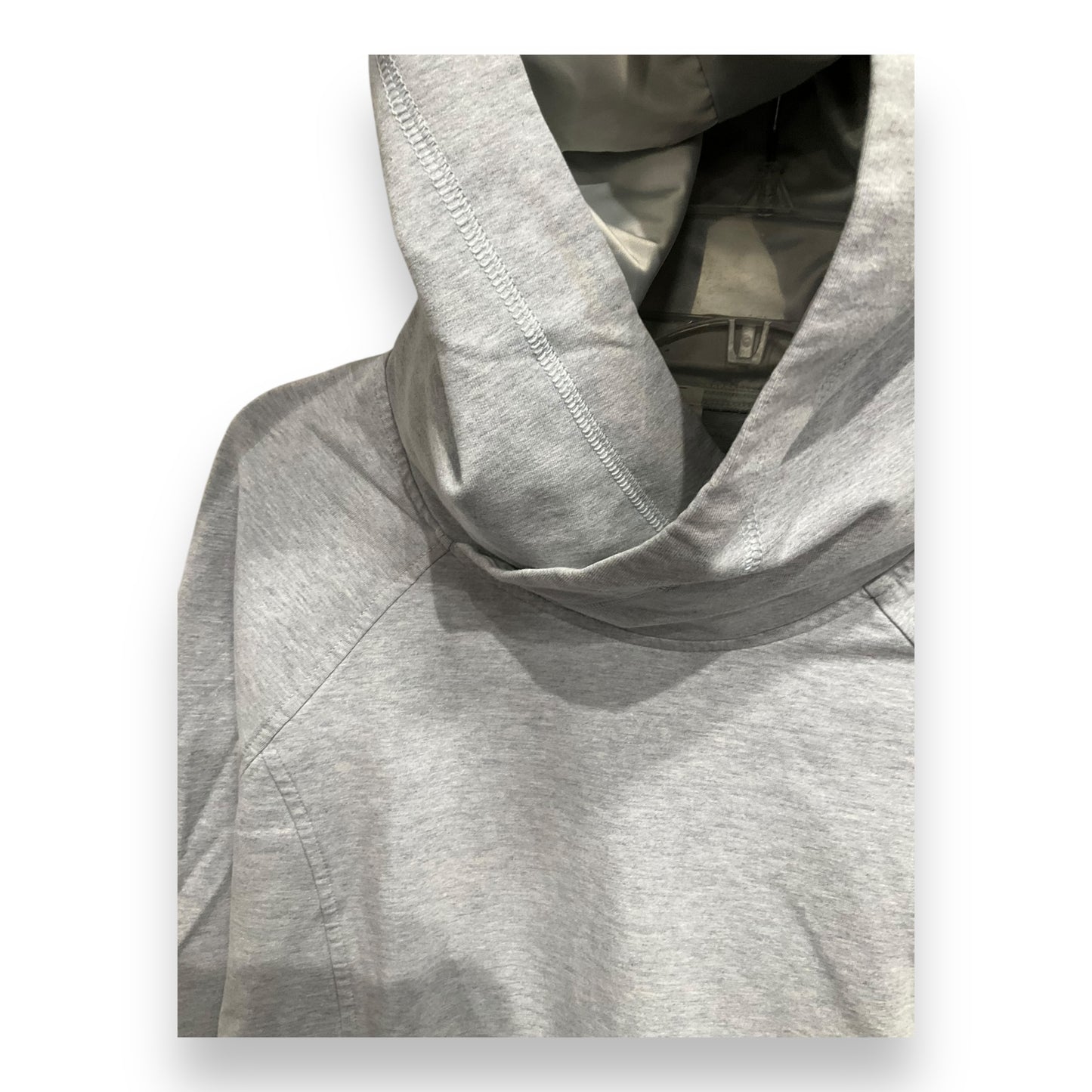 Athletic Sweatshirt Hoodie By Lululemon In Grey, Size: 8