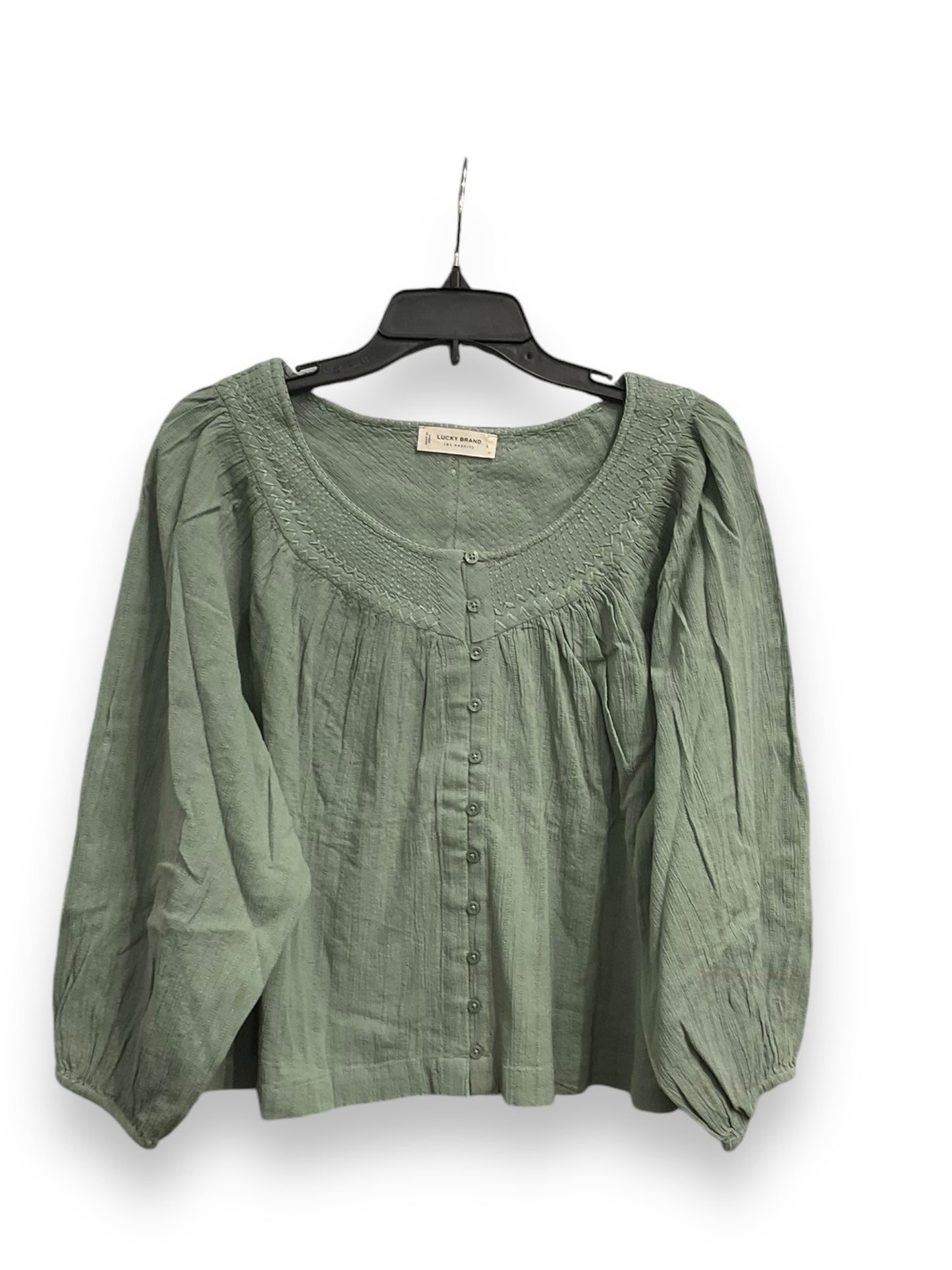 Top Long Sleeve By Lucky Brand In Green, Size: L