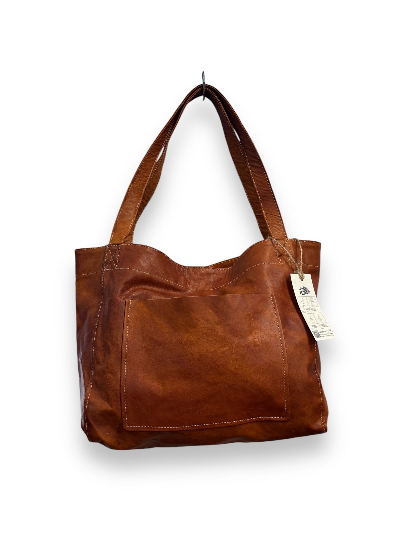 Tote Leather By Cma, Size: Medium