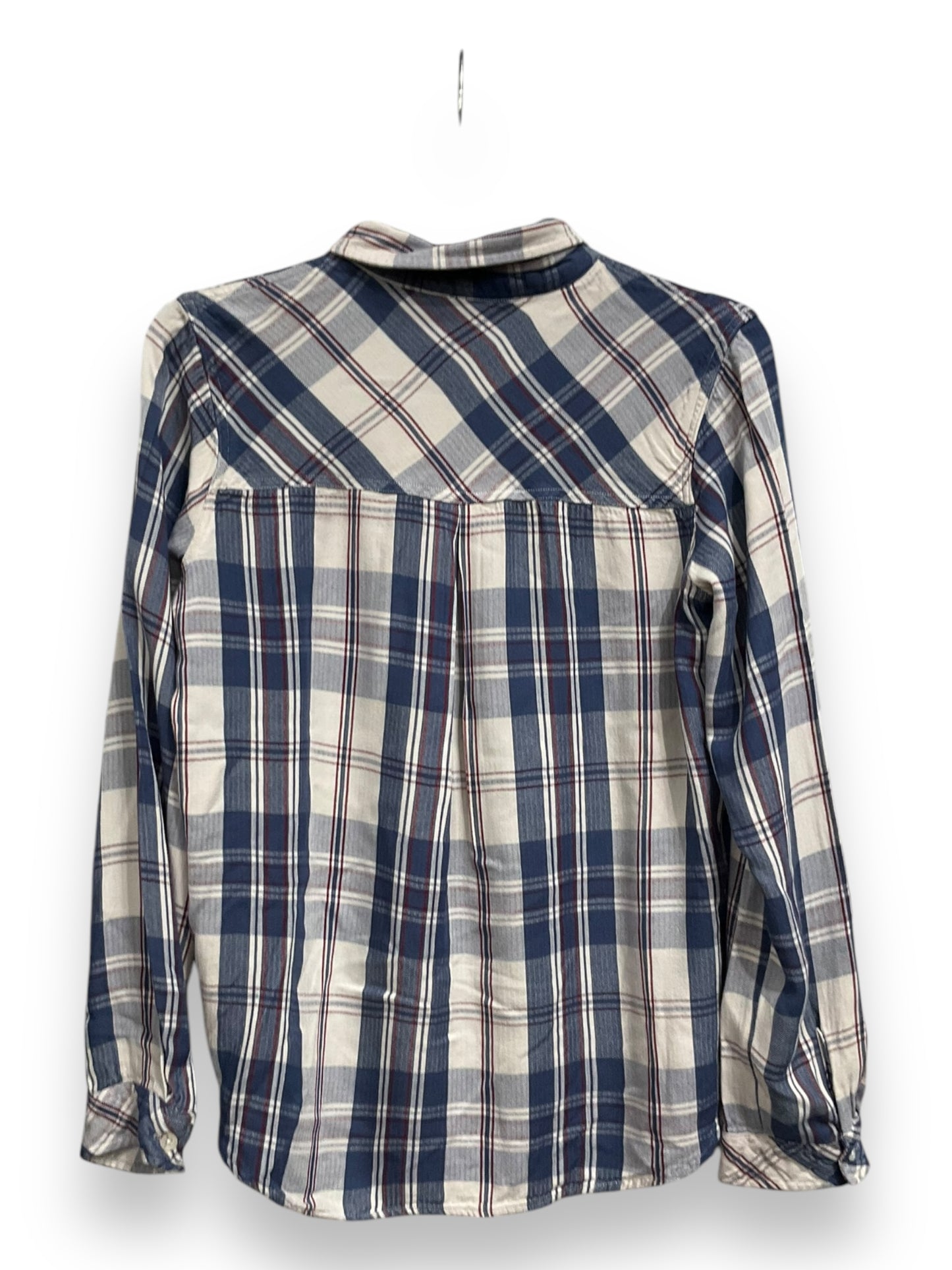 Top Long Sleeve By Thread And Supply In Plaid Pattern, Size: M