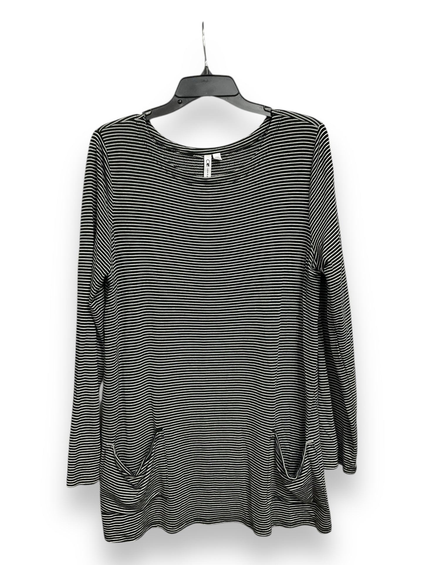 Tunic Long Sleeve By Cable And Gauge In Striped Pattern, Size: L