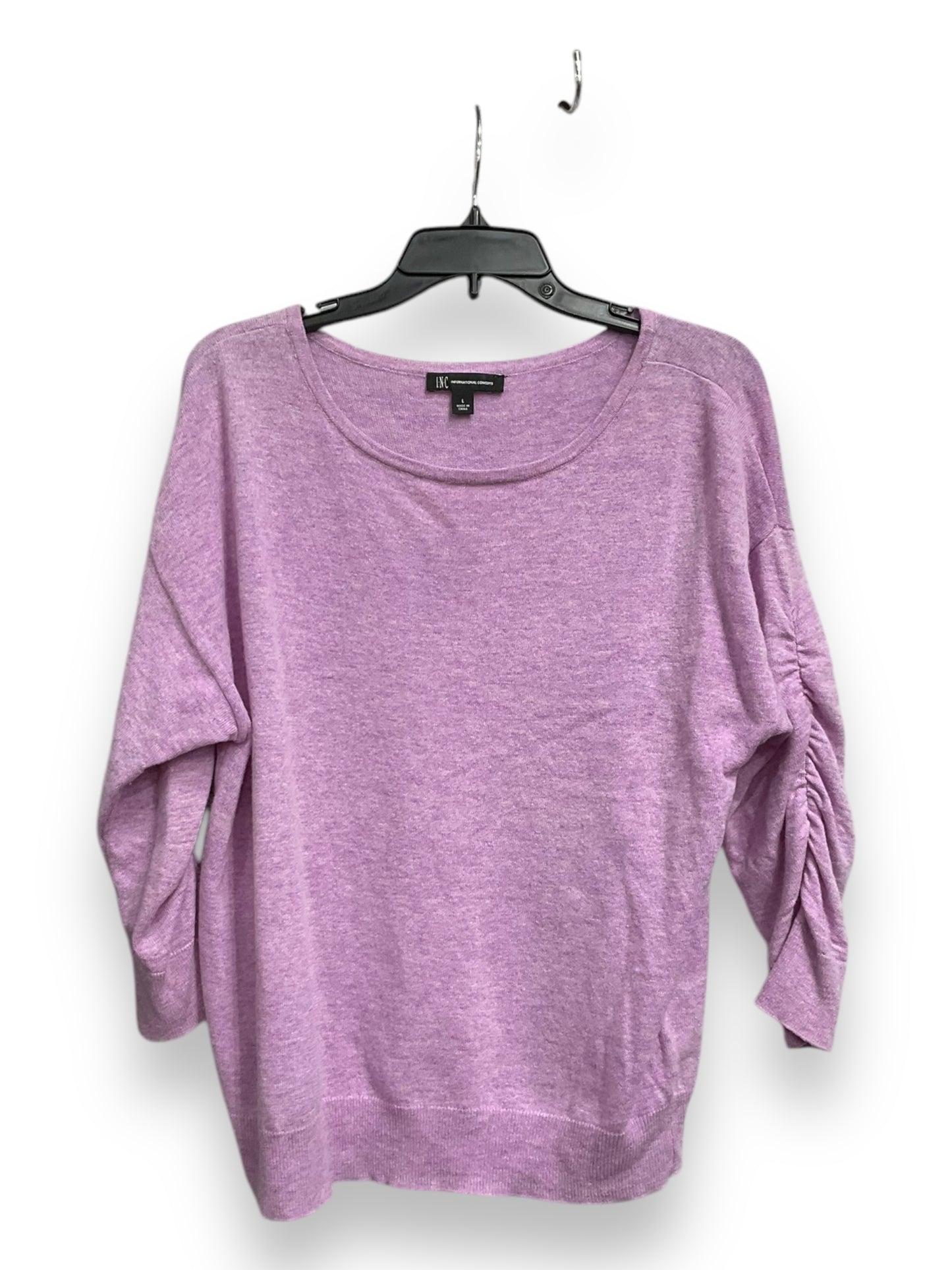 Top Long Sleeve Basic By Inc In Purple, Size: L