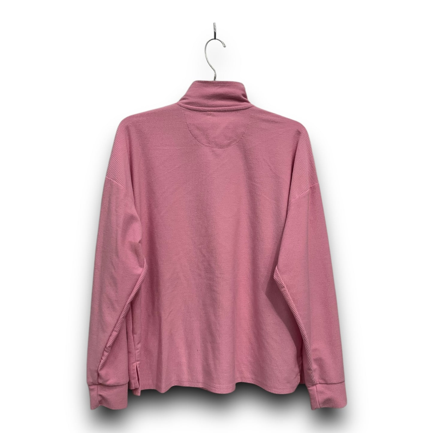 Athletic Top Long Sleeve Collar By Simply Southern In Pink, Size: S