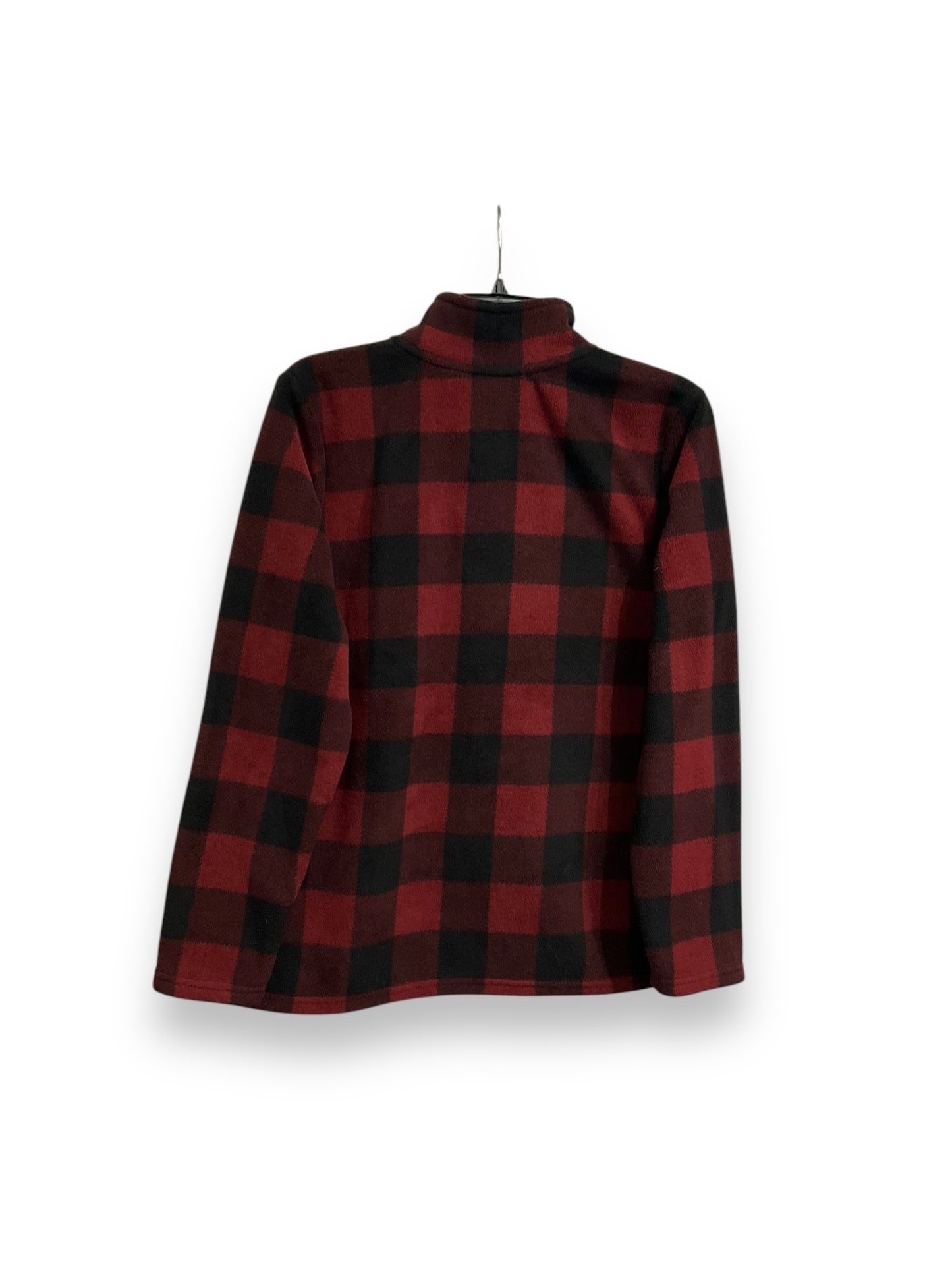 Jacket Fleece By Denim And Company In Plaid Pattern, Size: Xs