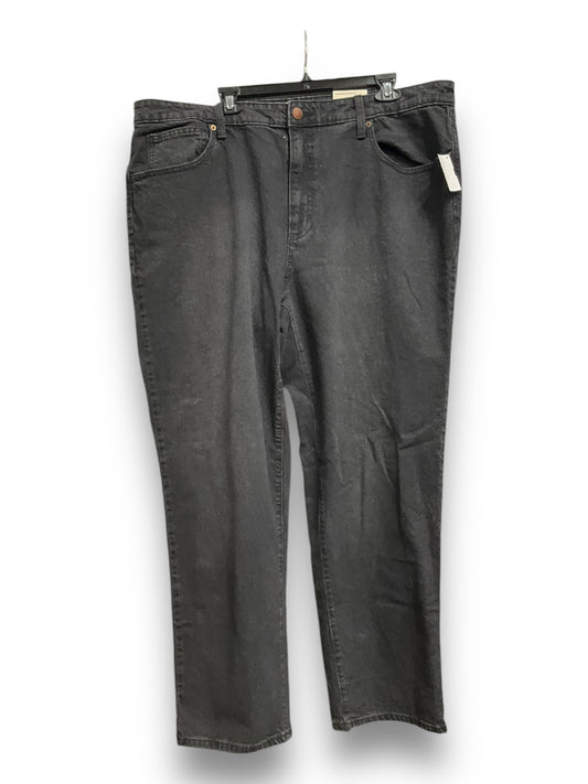 Jeans Straight By Universal Thread In Black Denim, Size: 20