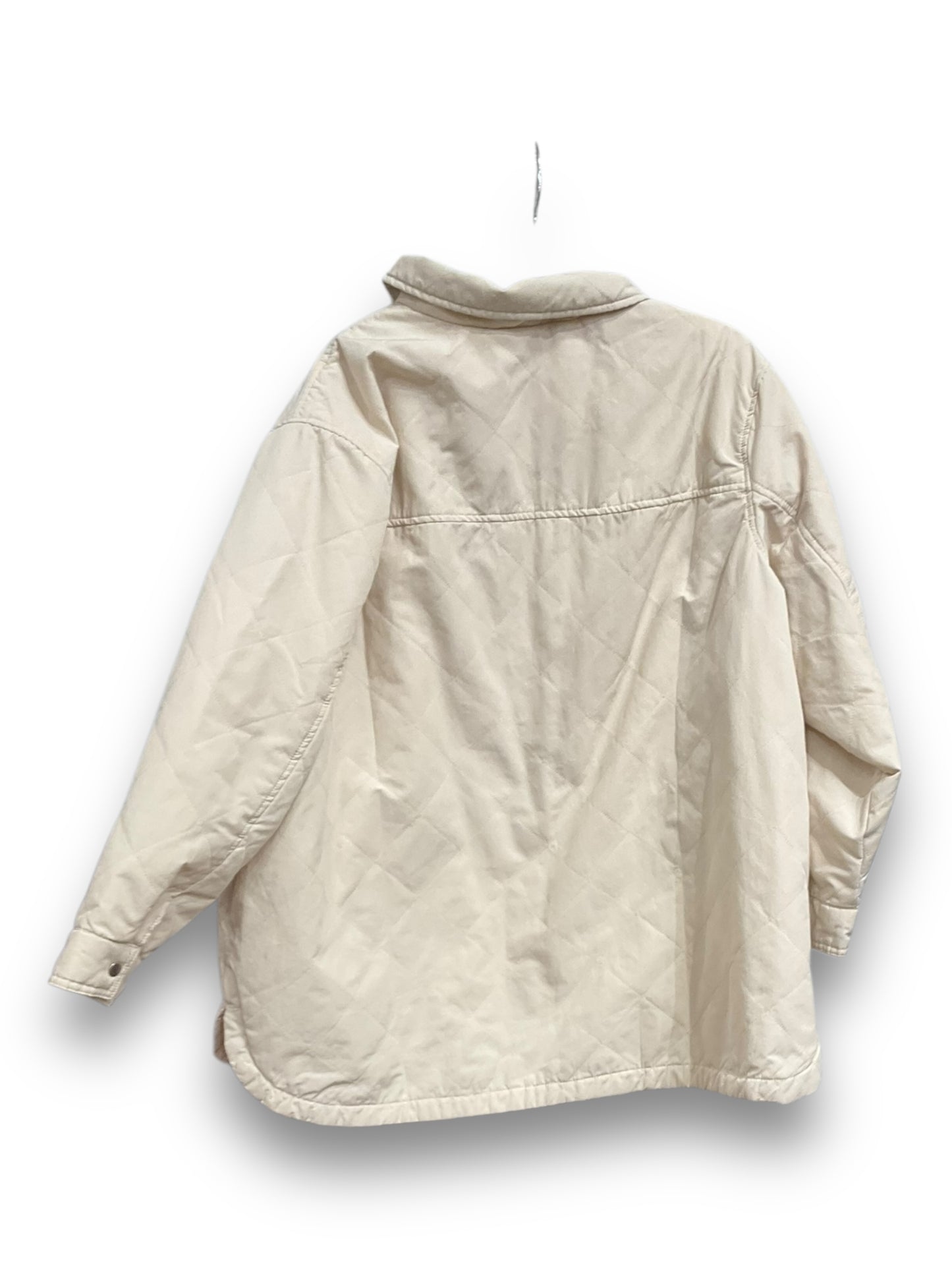 Jacket Shirt By Old Navy In Cream, Size: 2x