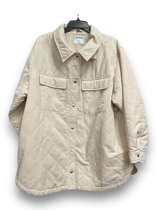 Jacket Shirt By Old Navy In Cream, Size: 2x