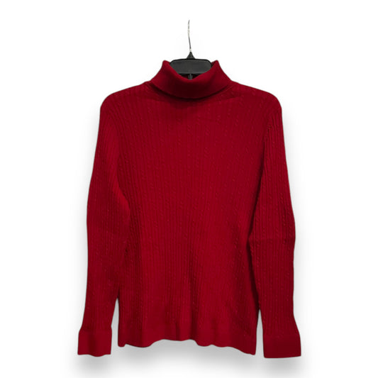 Top Long Sleeve Basic By Talbots In Red, Size: Xlp