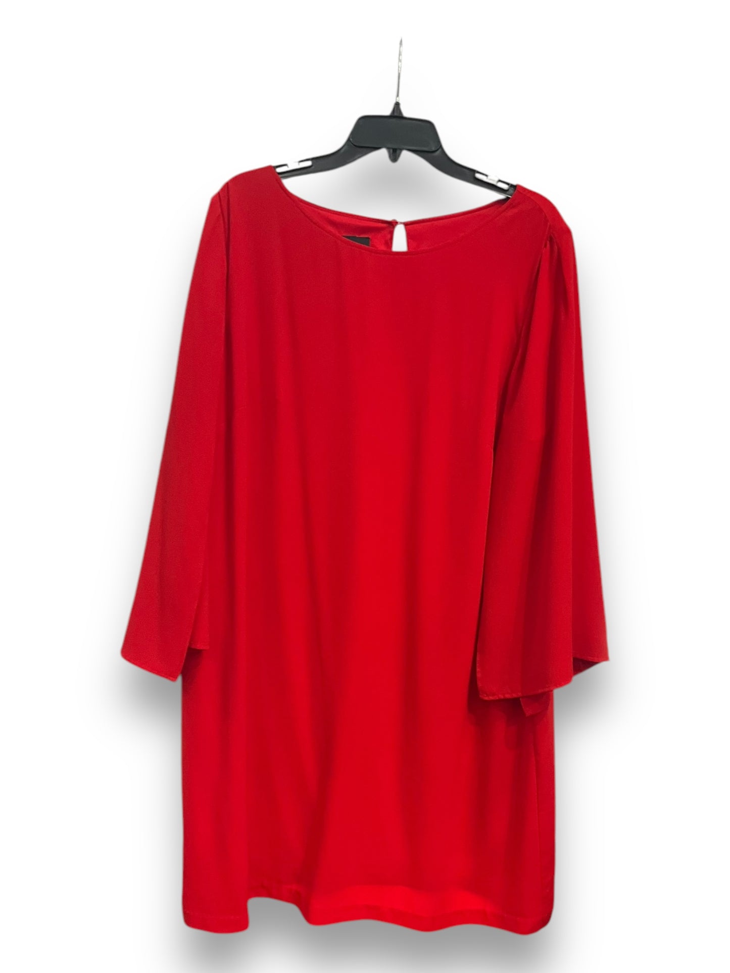 Dress Casual Midi By Agb In Red, Size: 1x