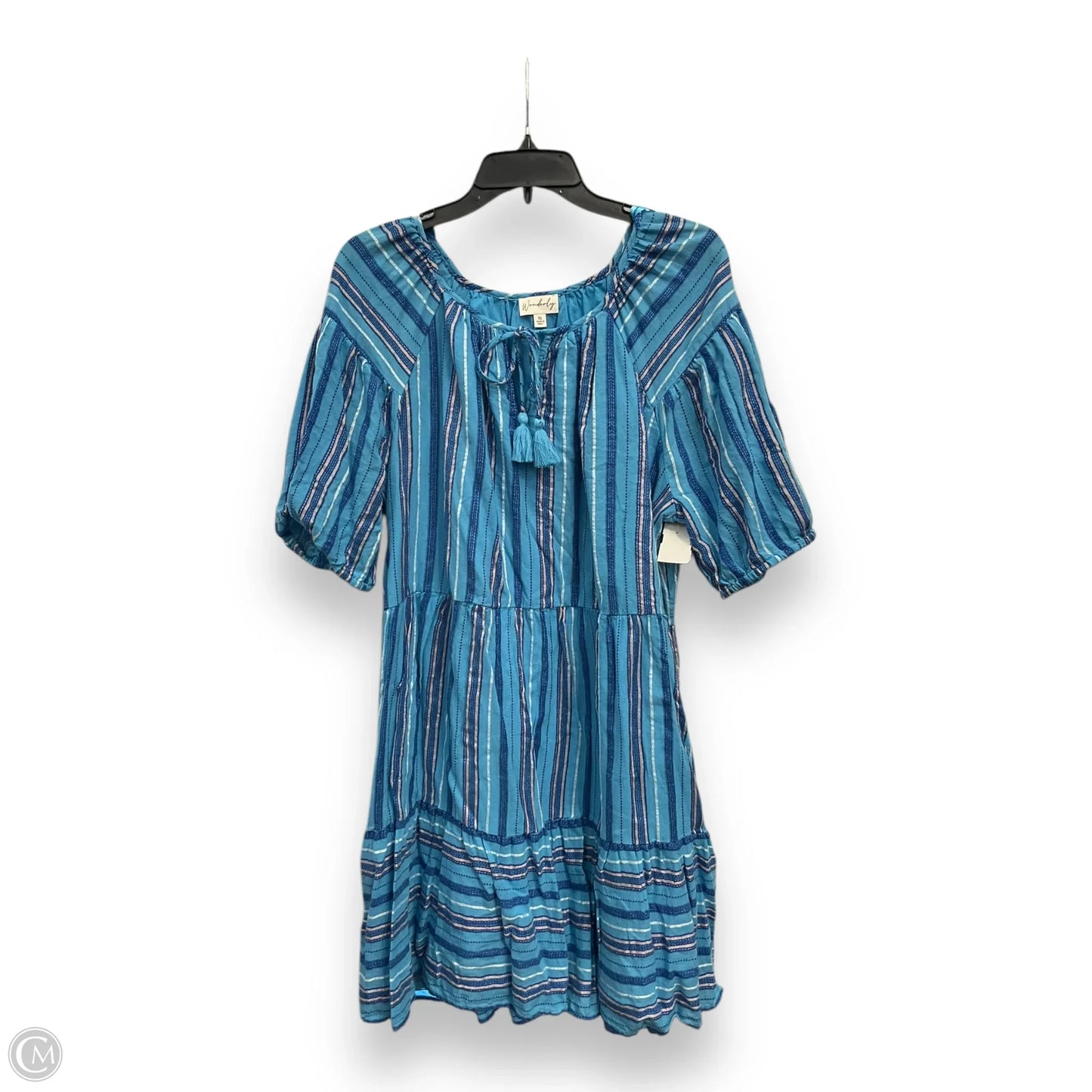 Dress Casual Midi By Wonderly In Blue, Size: Xl