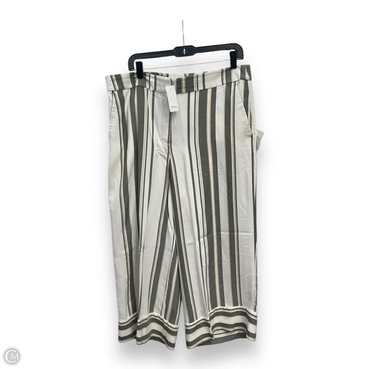 Pants Wide Leg By Loft In Striped Pattern, Size: L