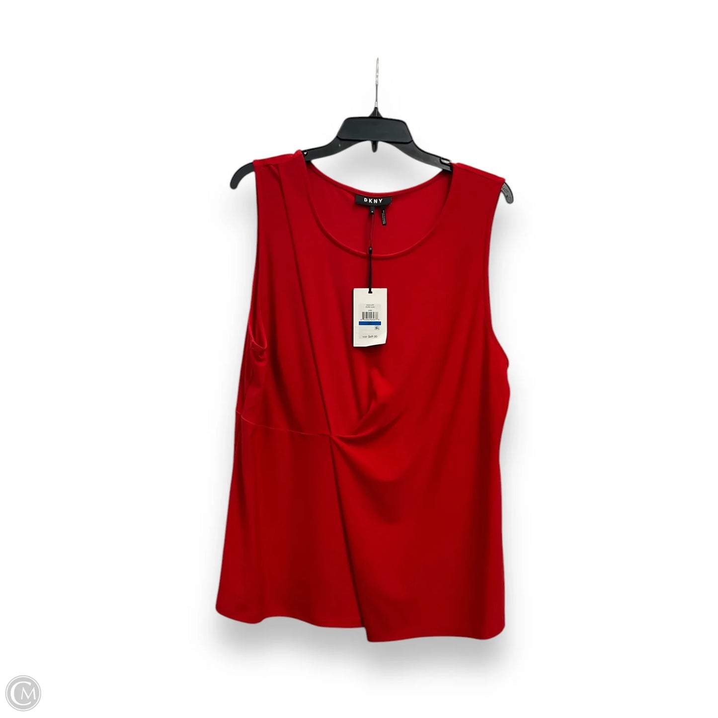 Blouse Sleeveless By Dkny In Red, Size: Xl