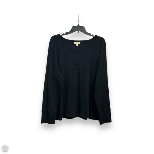 Top Long Sleeve Basic By Style And Company In Black, Size: Xxl