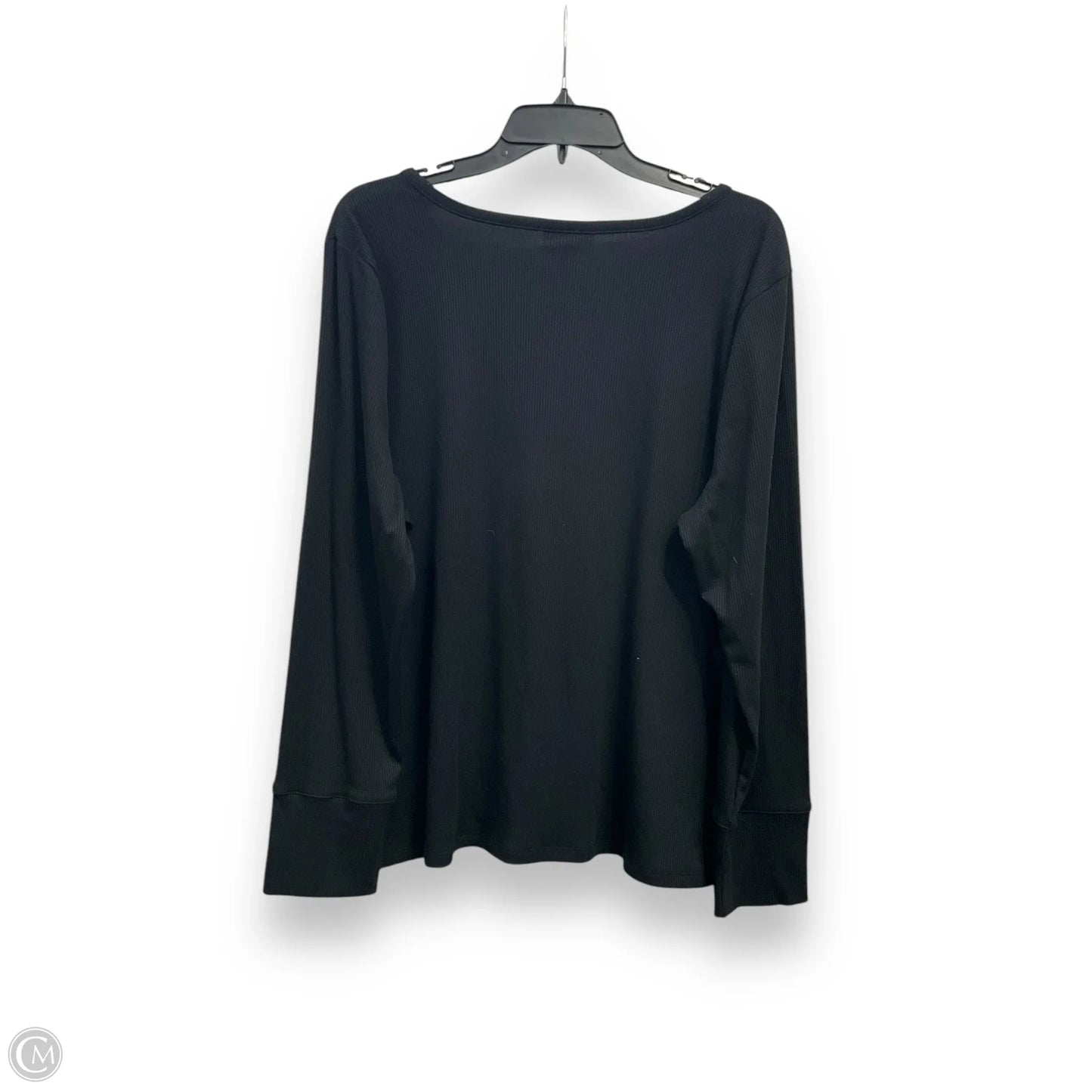 Top Long Sleeve Basic By Style And Company In Black, Size: Xxl