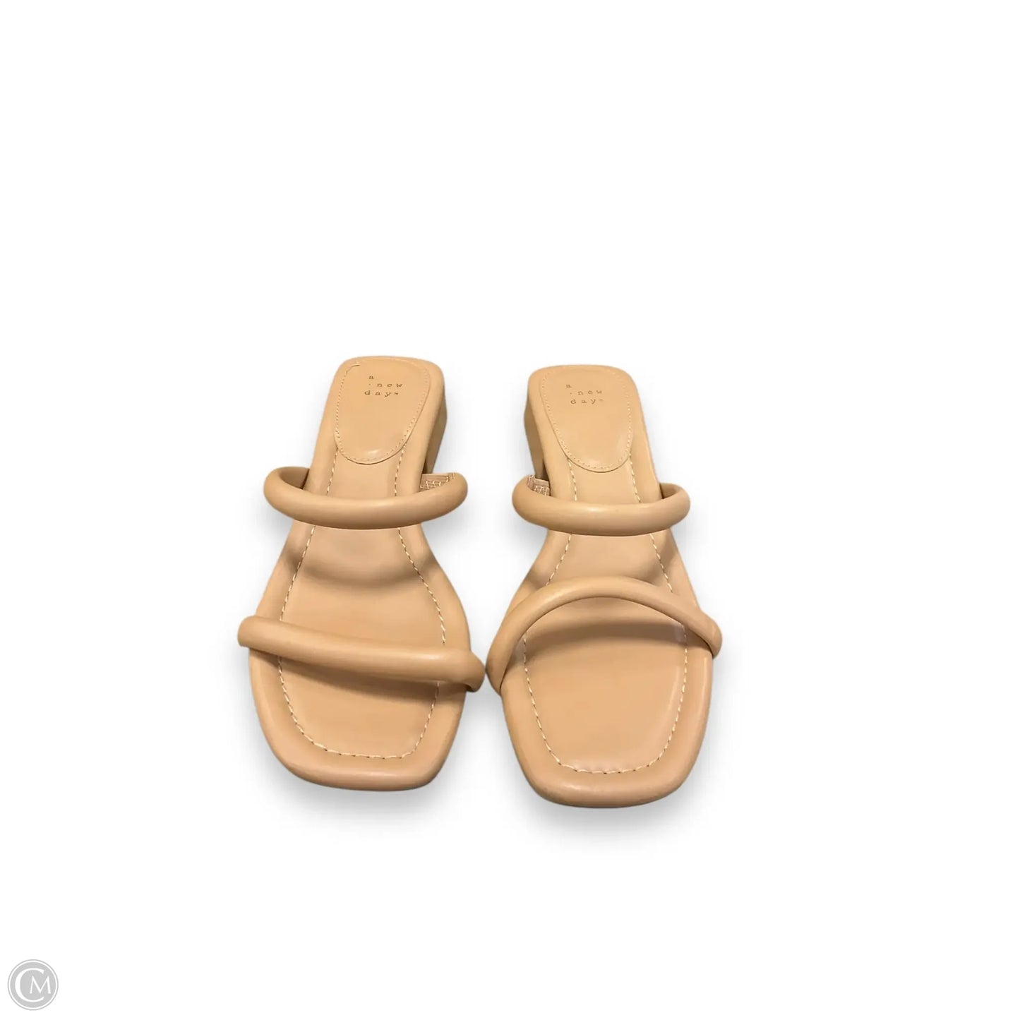 Sandals Heels Block By A New Day In Tan, Size: 11