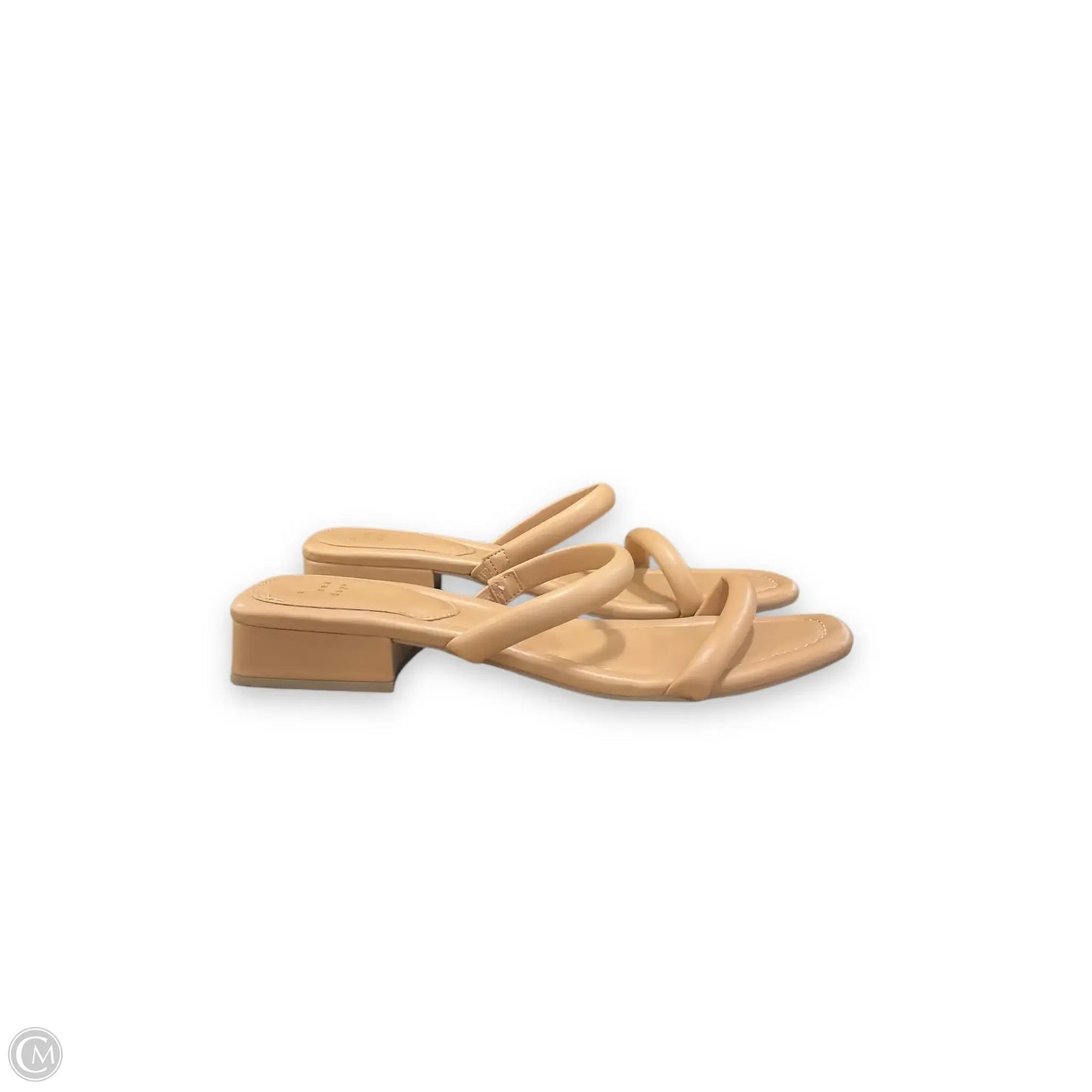 Sandals Heels Block By A New Day In Tan, Size: 11