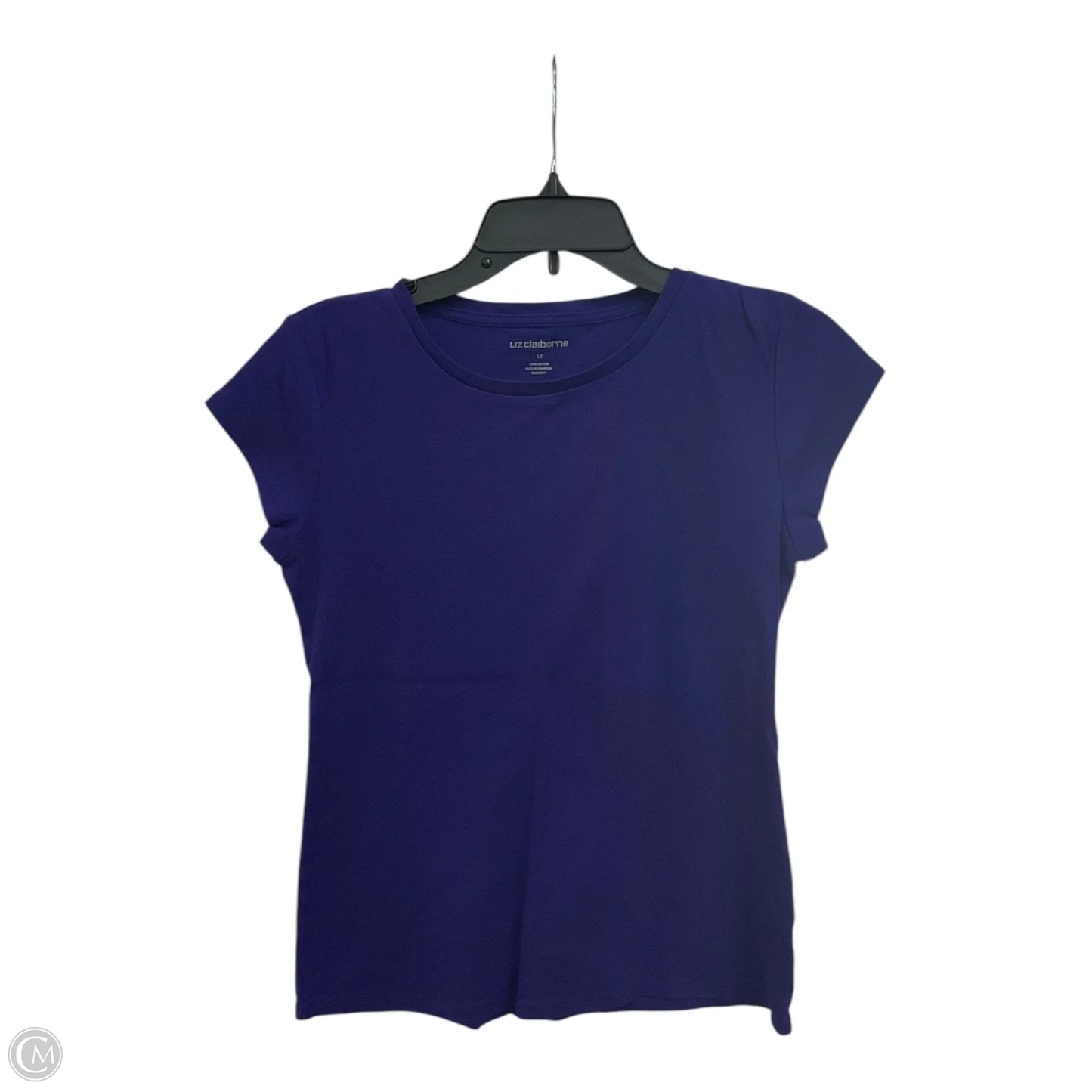 Top Short Sleeve Basic By Liz Claiborne In Purple, Size: M