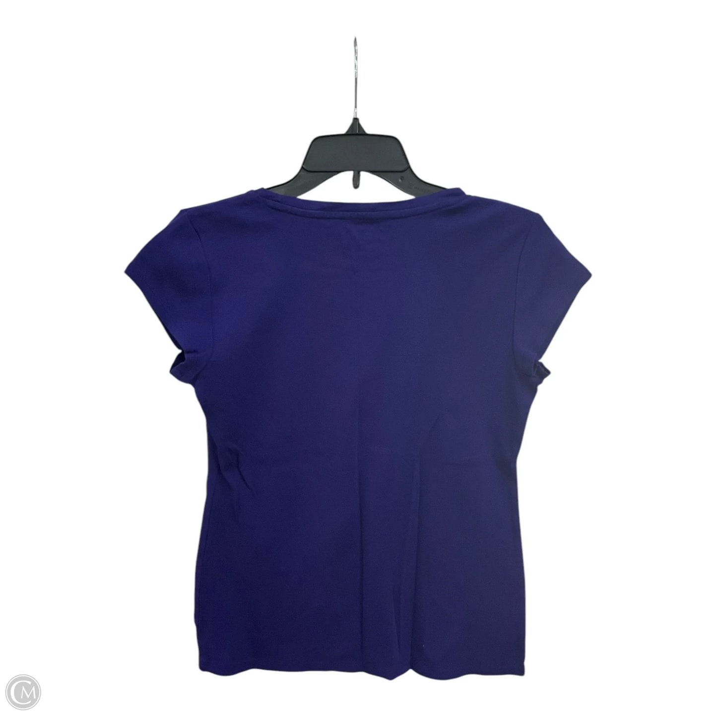 Top Short Sleeve Basic By Liz Claiborne In Purple, Size: M