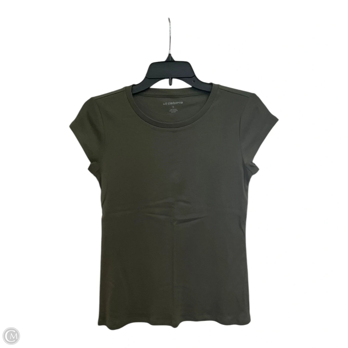 Top Short Sleeve Basic By Liz Claiborne In Green, Size: M