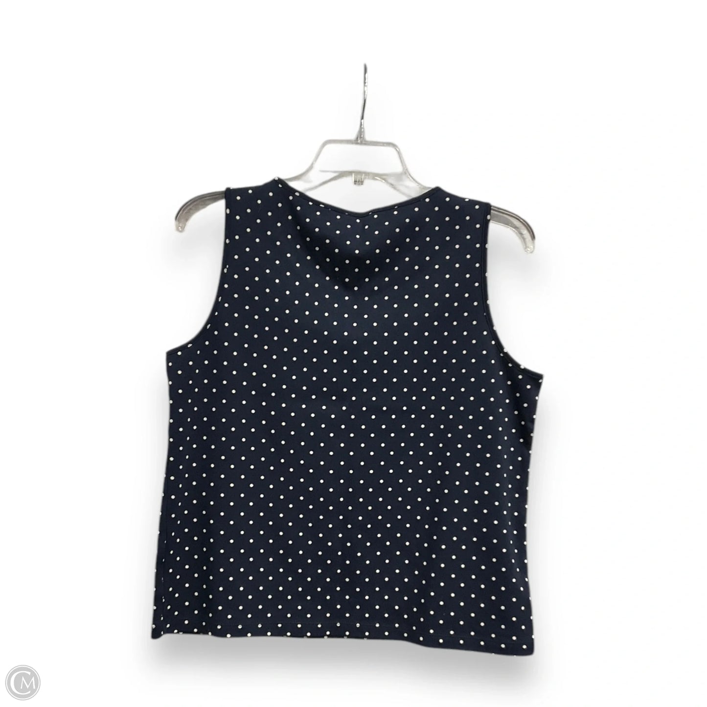 Top Short Sleeve Basic By Charter Club In Polkadot Pattern, Size: L