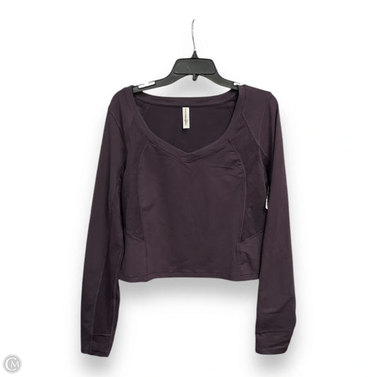 Athletic Top Long Sleeve Crewneck By Athleta In Purple, Size: 1x