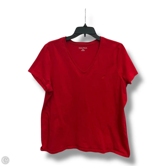 Top Short Sleeve Basic By Nautica In Red, Size: Xxl
