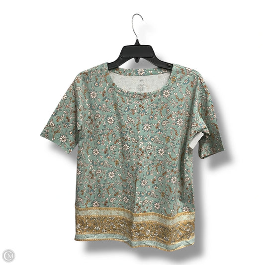 Top Short Sleeve By J. Jill In Floral Print, Size: Xs