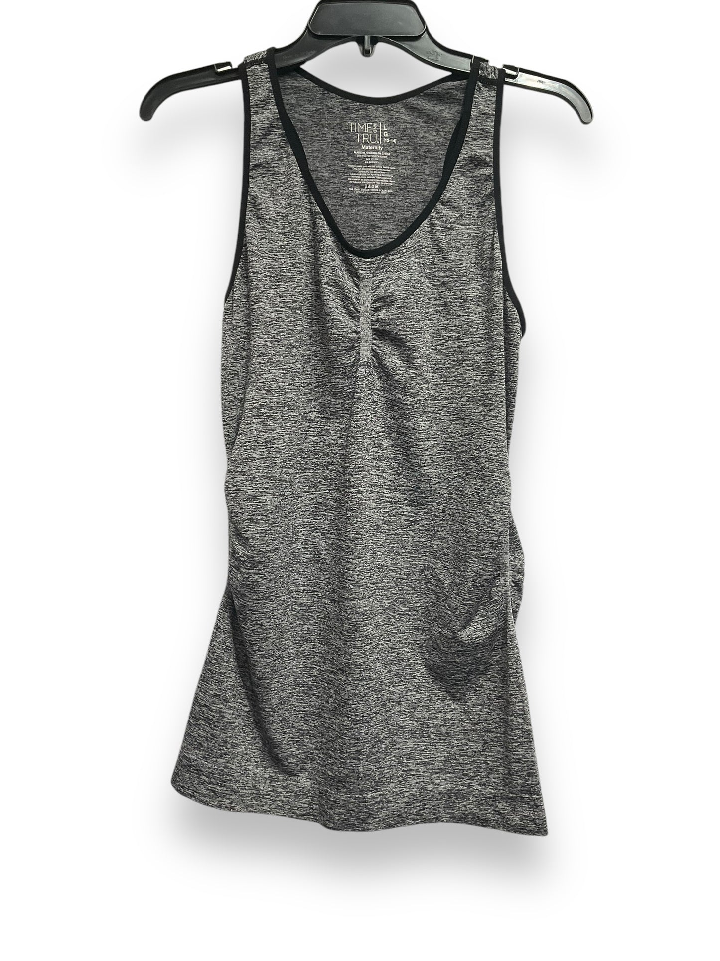 Top Sleeveless By Time And Tru In Grey, Size: L