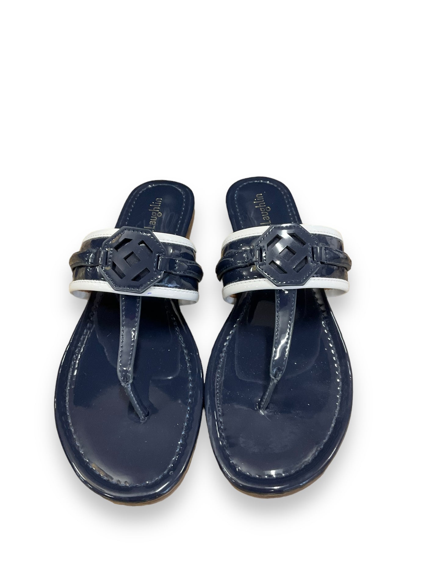 Navy Sandals Flats J Mclaughlin, Size 8.5