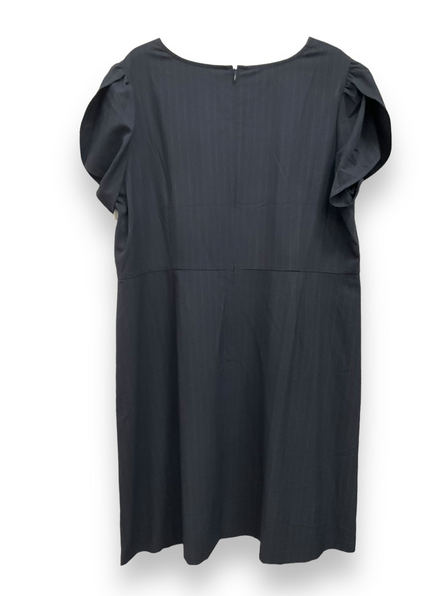 Navy Dress Casual Midi Loft, Size 2x