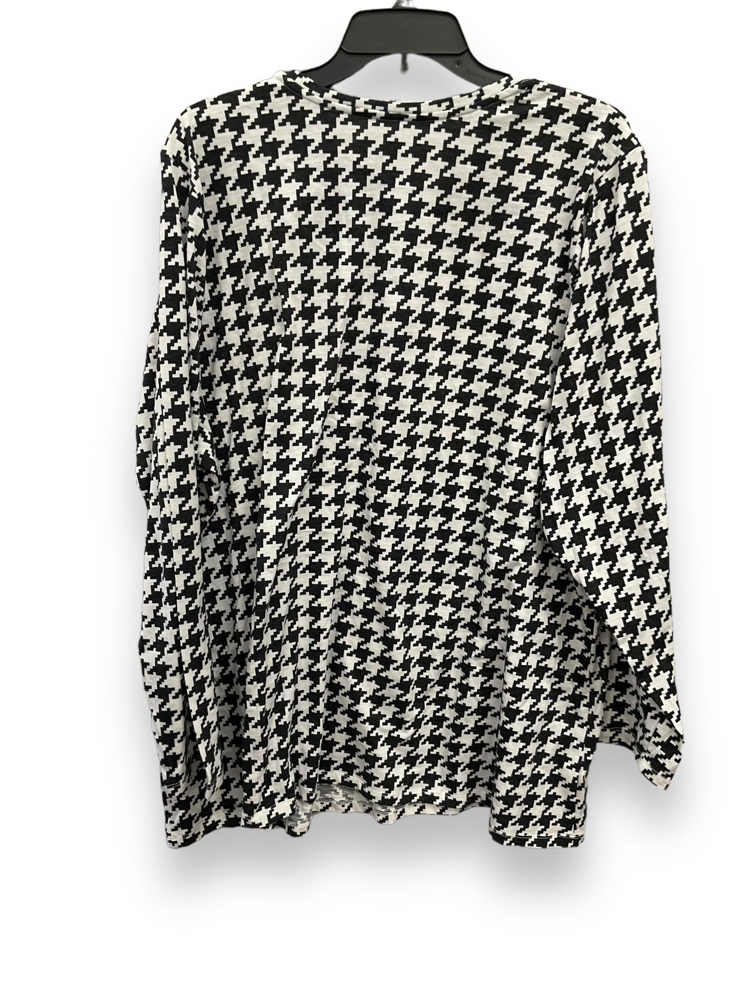 Black & White Top Long Sleeve Lane Bryant, Size 3x