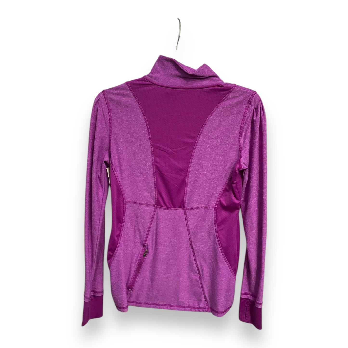 Athletic Top Long Sleeve Collar By Champion In Purple, Size: S