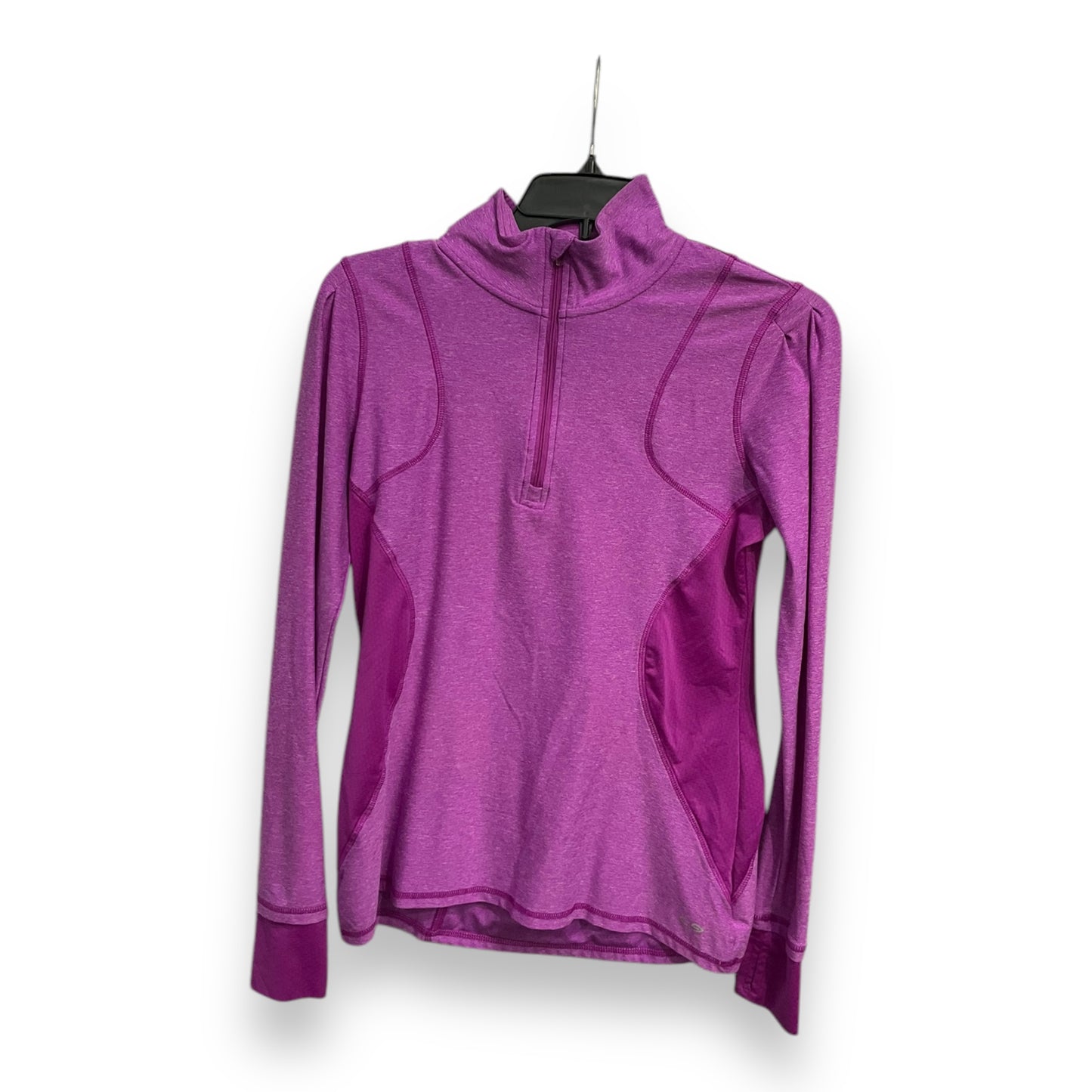 Athletic Top Long Sleeve Collar By Champion In Purple, Size: S