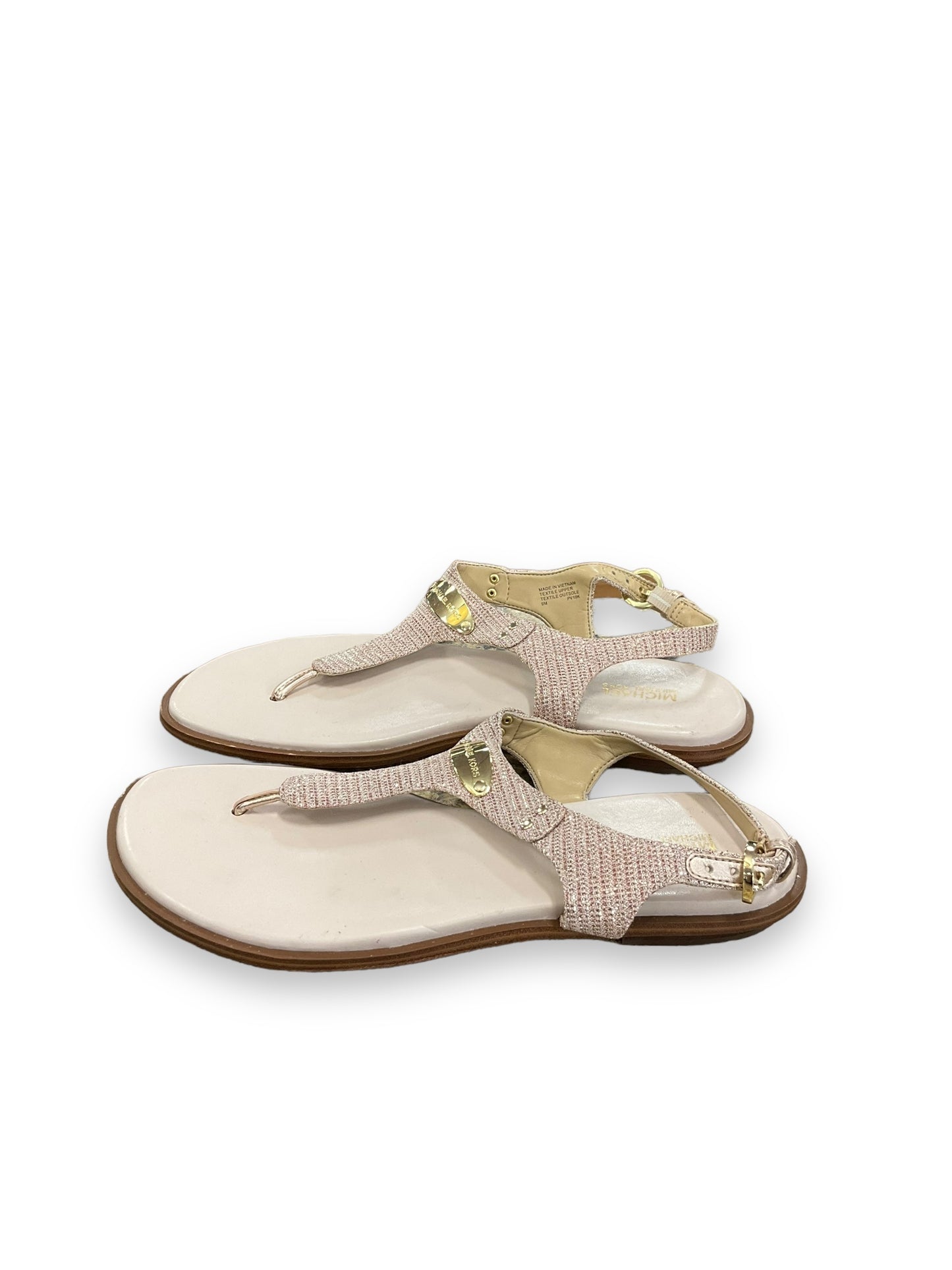 Pink Sandals Flip Flops Michael By Michael Kors, Size 9