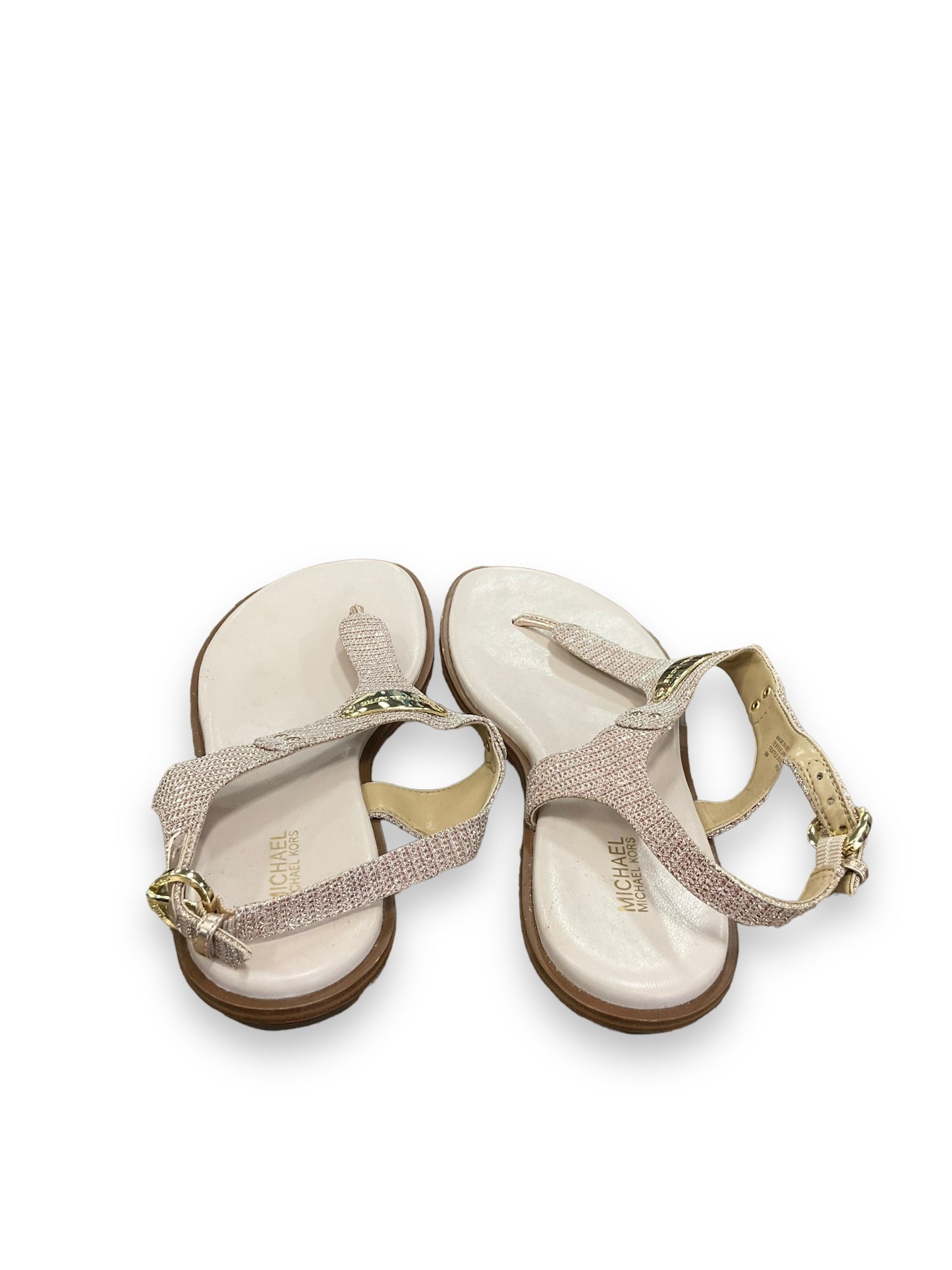 Pink Sandals Flip Flops Michael By Michael Kors, Size 9