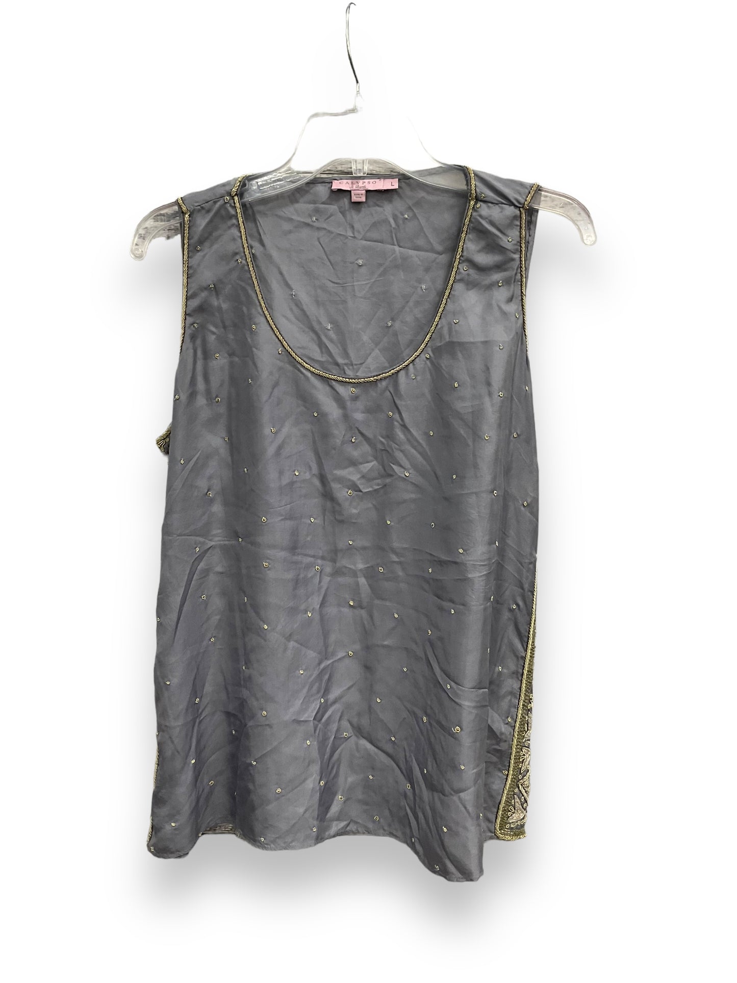 Grey Top Sleeveless Calypso St Barth, Size L