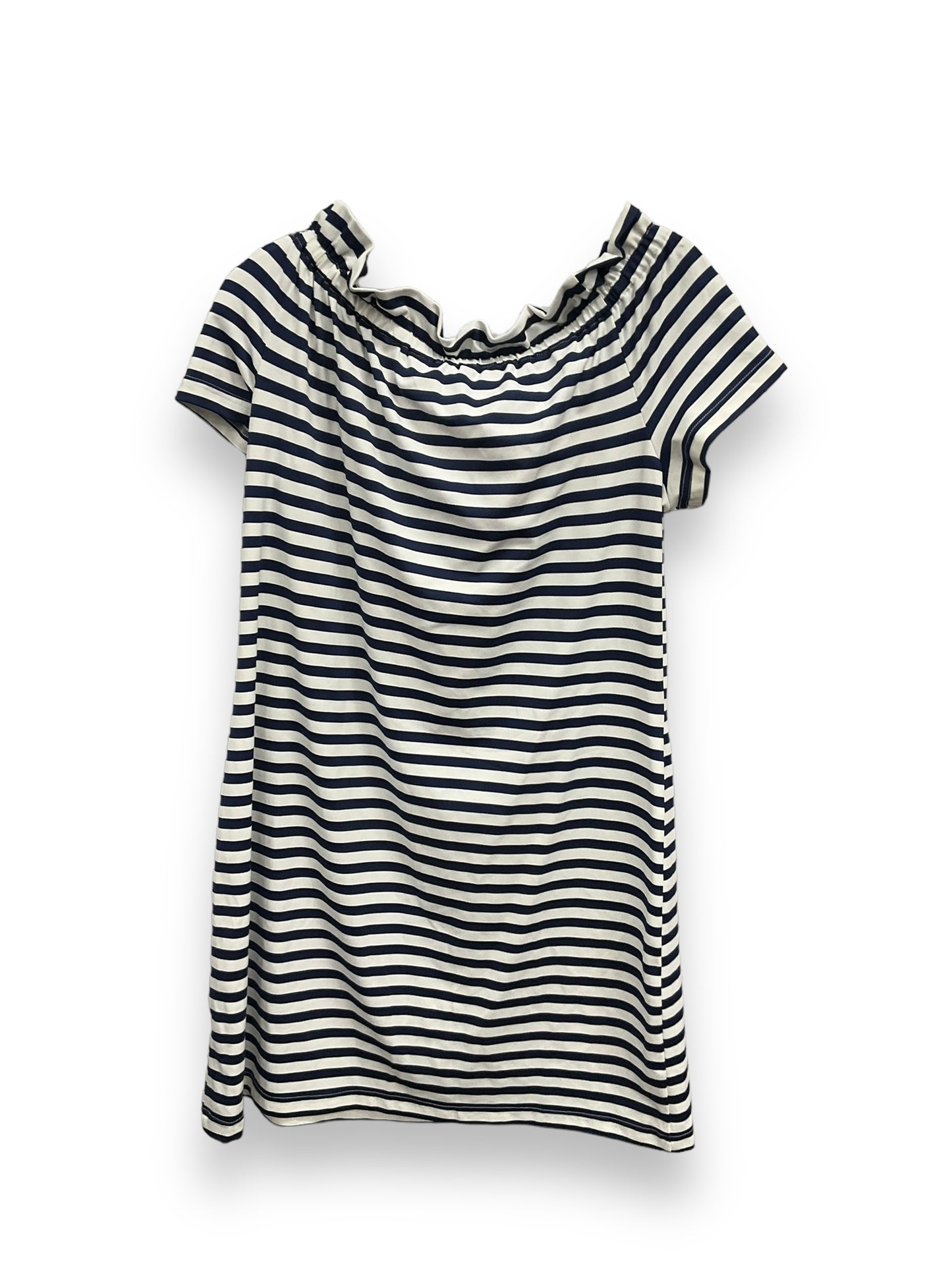 Striped Pattern Dress Casual Short Sailor Sailor, Size Xl