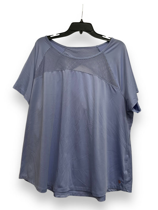 Athletic Top Short Sleeve By Livi Active In Purple, Size: 3x