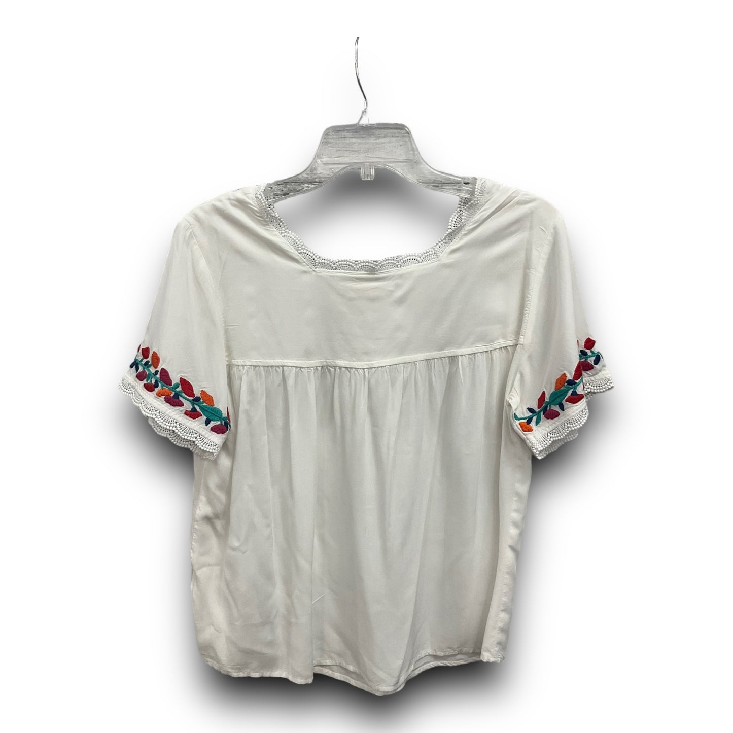 Top Short Sleeve By Solitaire In White, Size: S