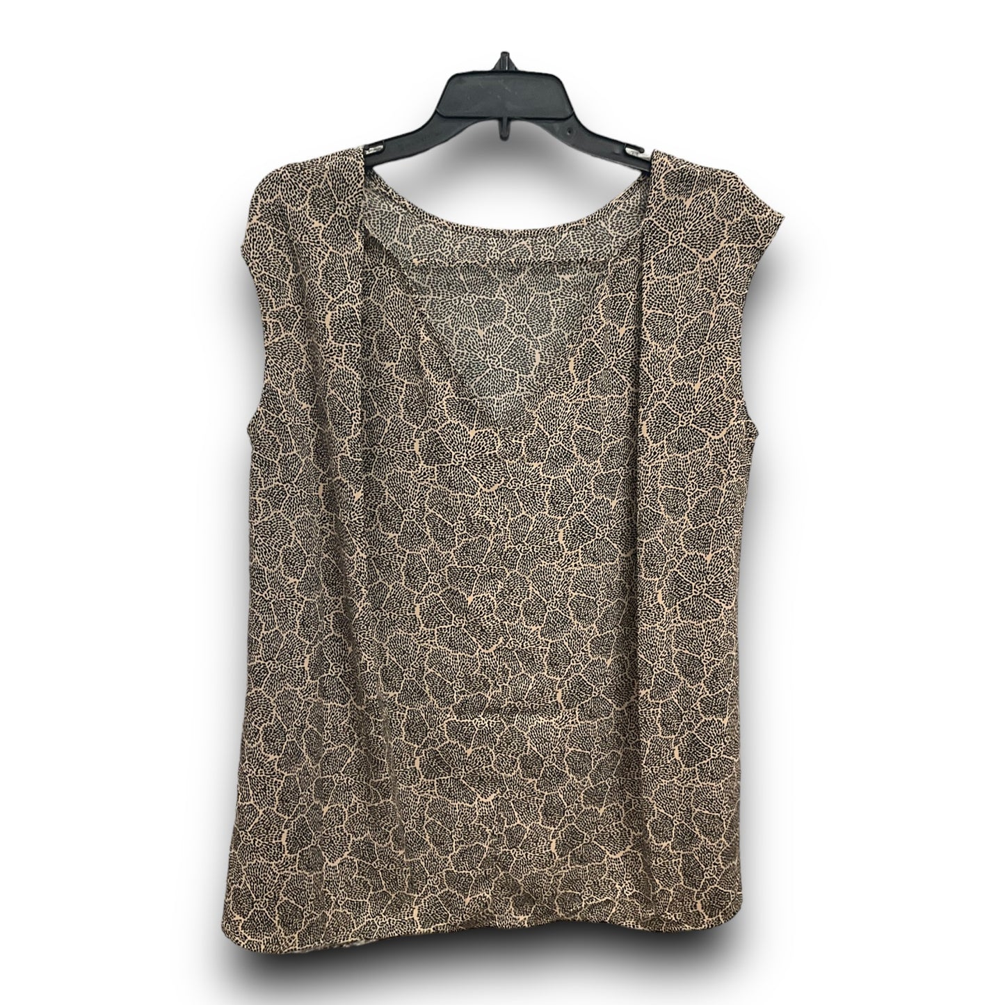 Top Sleeveless By Halogen In Black & Tan, Size: S