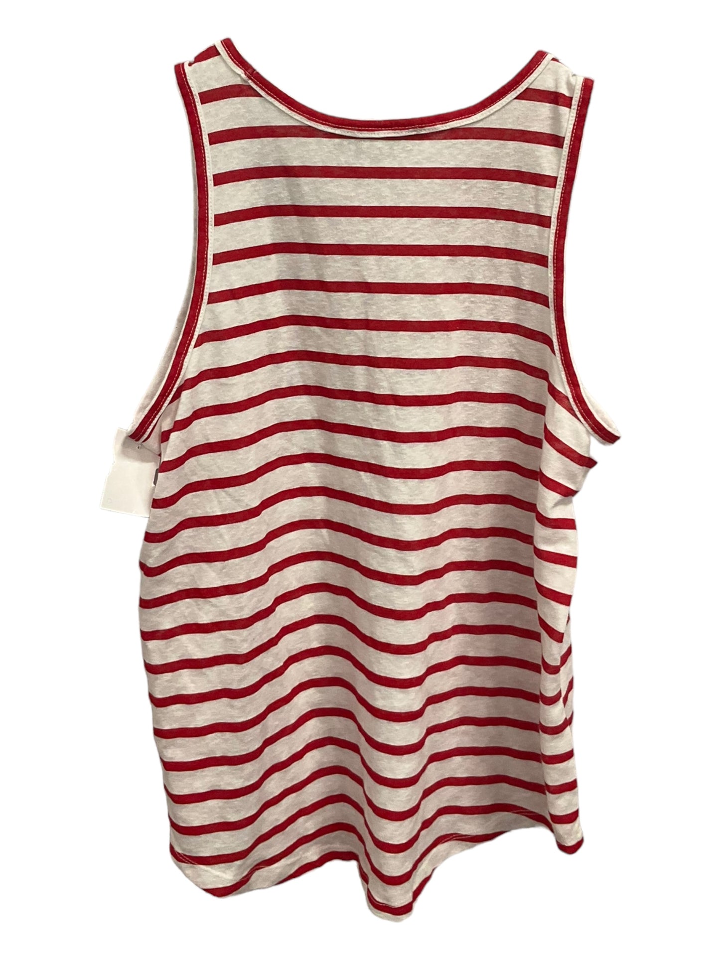 Top Sleeveless By Loft In Striped Pattern, Size: M