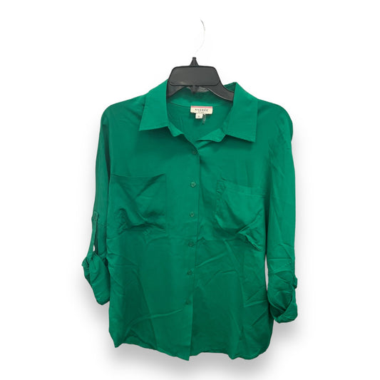 Blouse 3/4 Sleeve By Andree By Unit In Green, Size: S