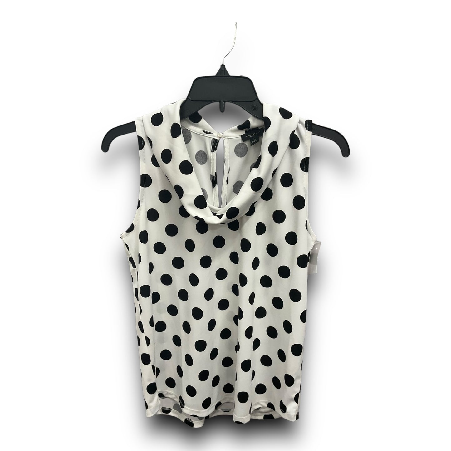 Blouse Sleeveless By Ann Taylor In Polkadot Pattern, Size: Xs