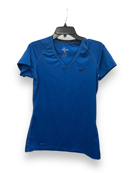 Athletic Top Short Sleeve By Nike Apparel In Blue, Size: L