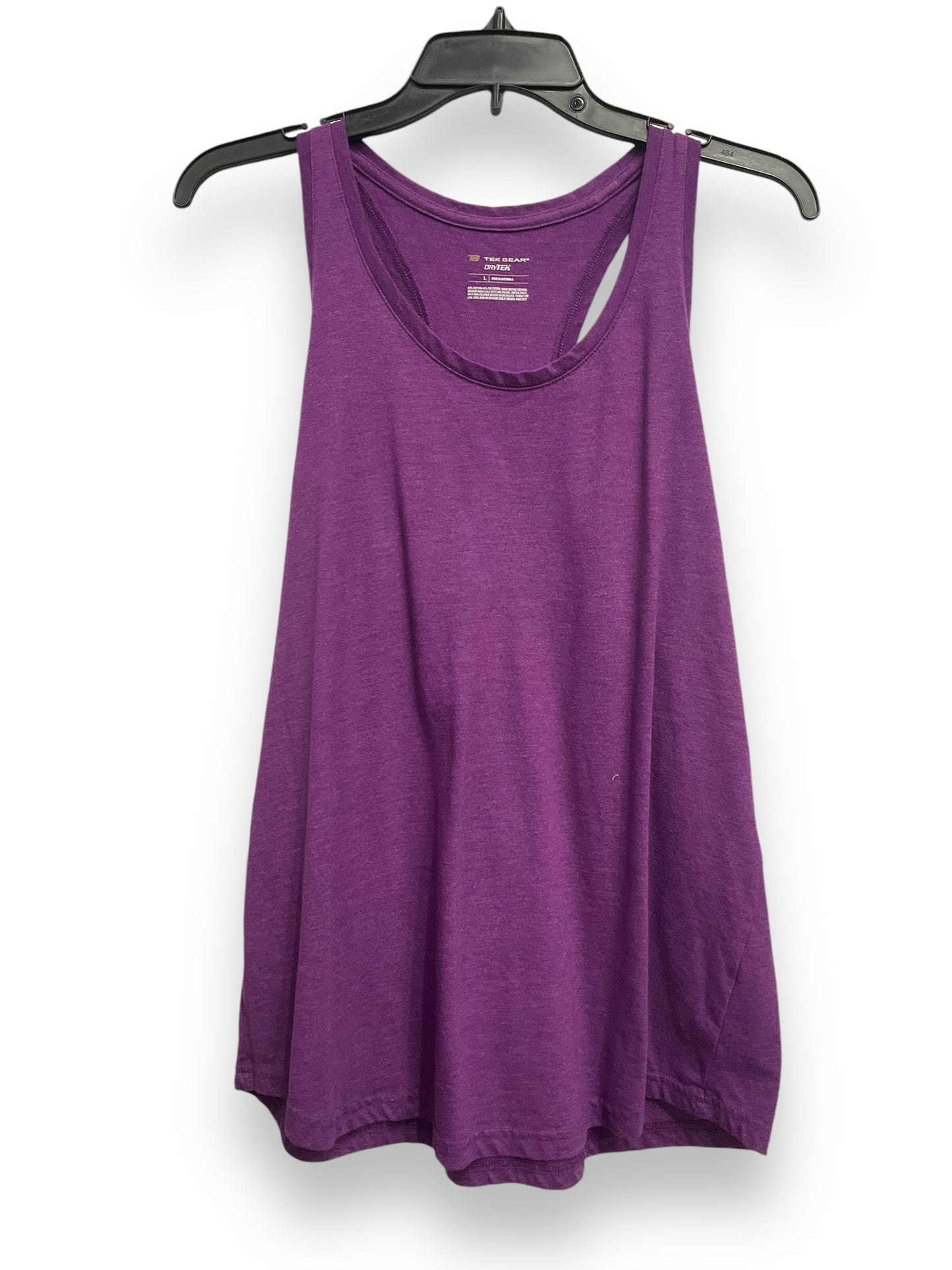 Athletic Tank Top By Tek Gear In Purple, Size: L